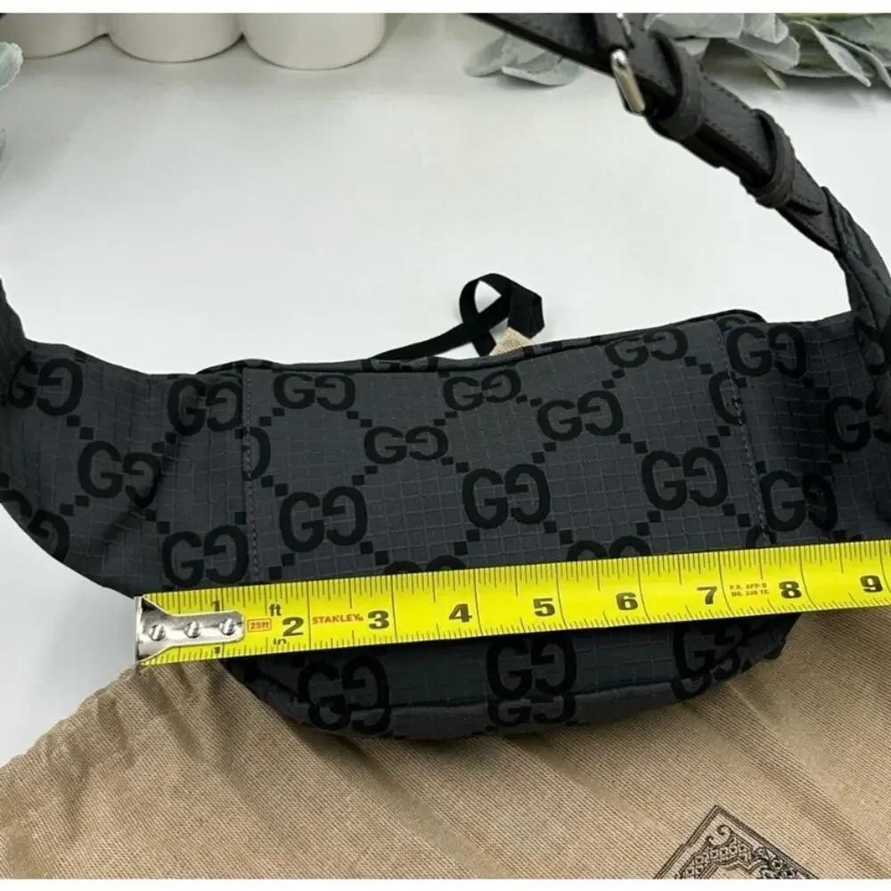 Gucci unisex jumbo GG nylon adjustable belt bag size 80 cm made in Italy